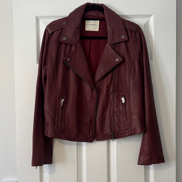 Deep Red Leather Jacket - Picture 2 of 13